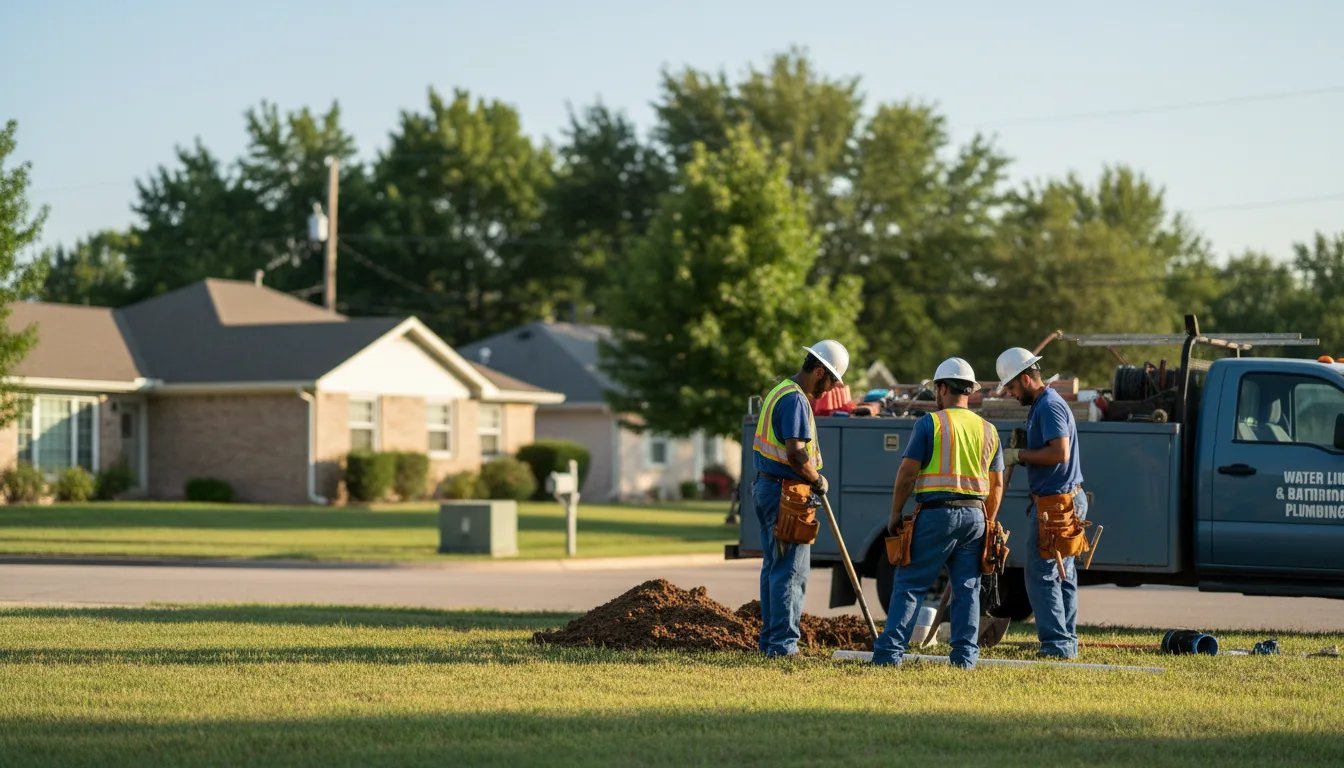 Residential water line and bathroom plumbing service in Frederick, SD